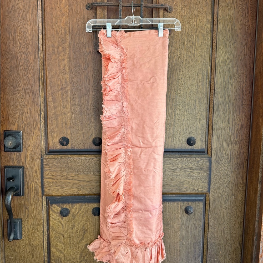 100% silk peach wrap skirt - Picture 3 of 3